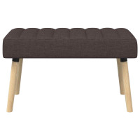 Produktbild för Kanalstoppad Bänk Mörkbrun 80 x 40 x 46 cm Tyg