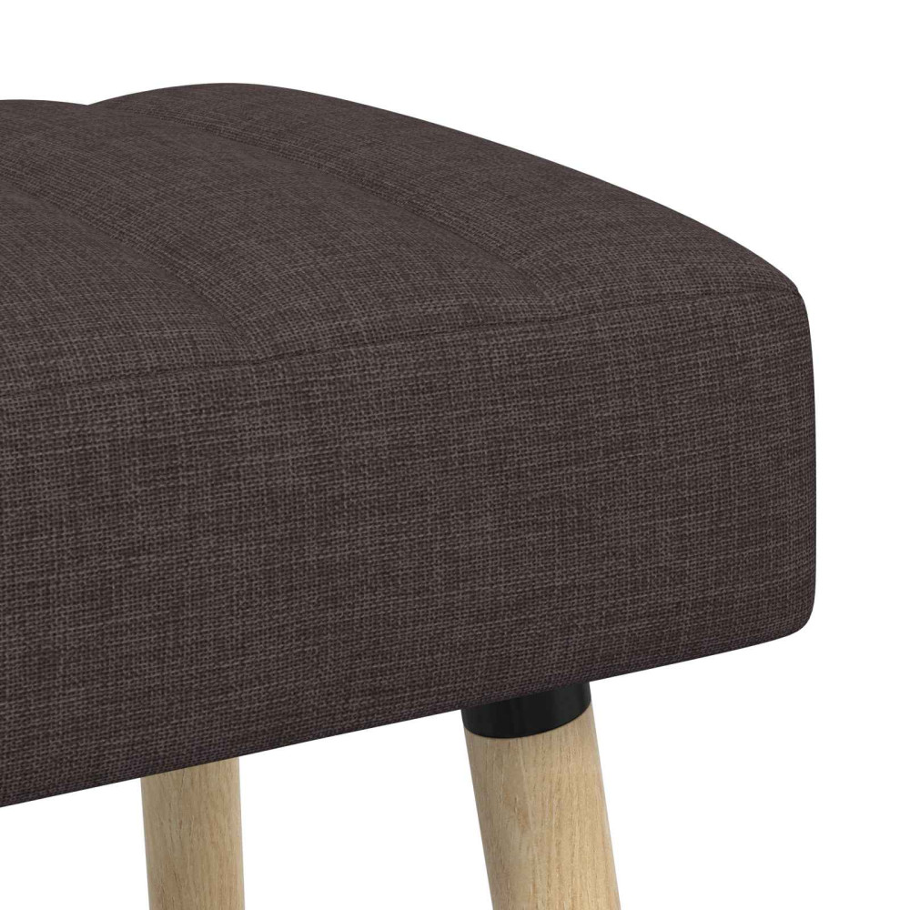 Produktbild för Kanalstoppad Bänk Mörkbrun 80 x 40 x 46 cm Tyg