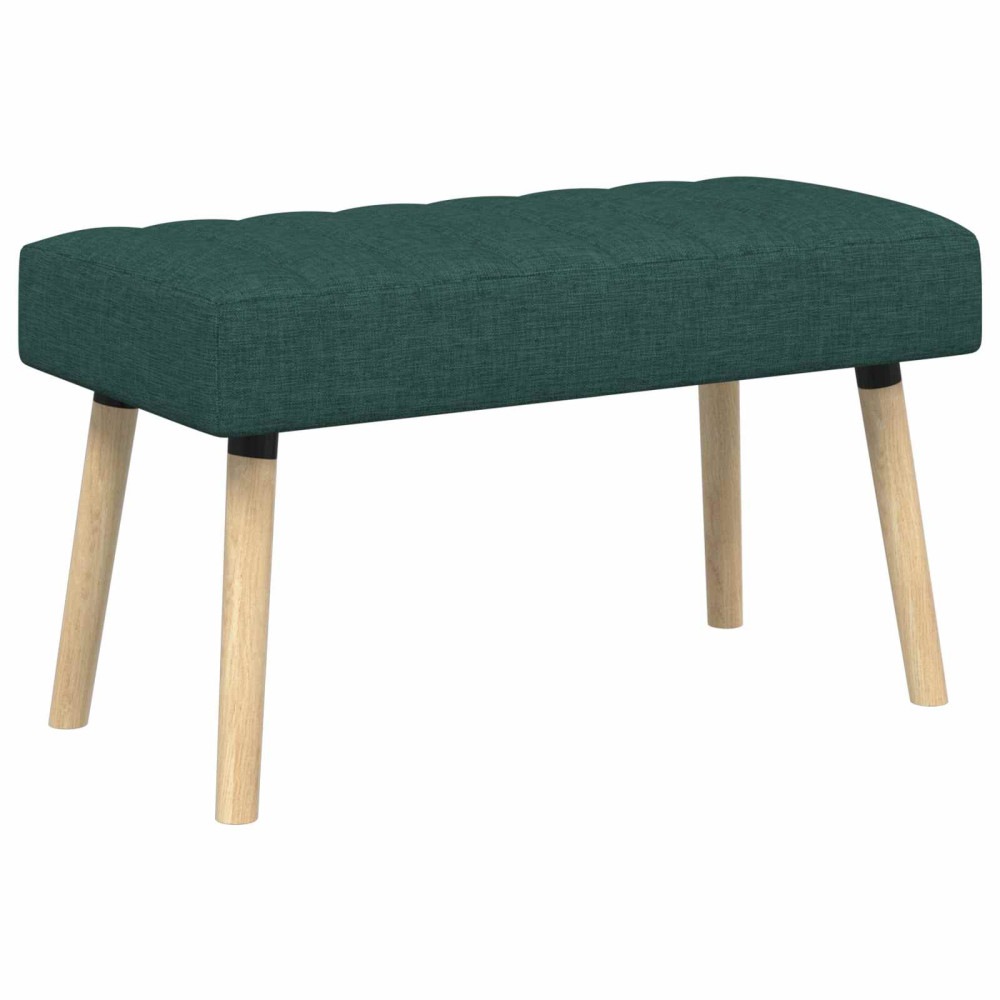 Produktbild för Kanalstoppad Bänk Mörkgrön 80 x 40 x 46 cm Tyg