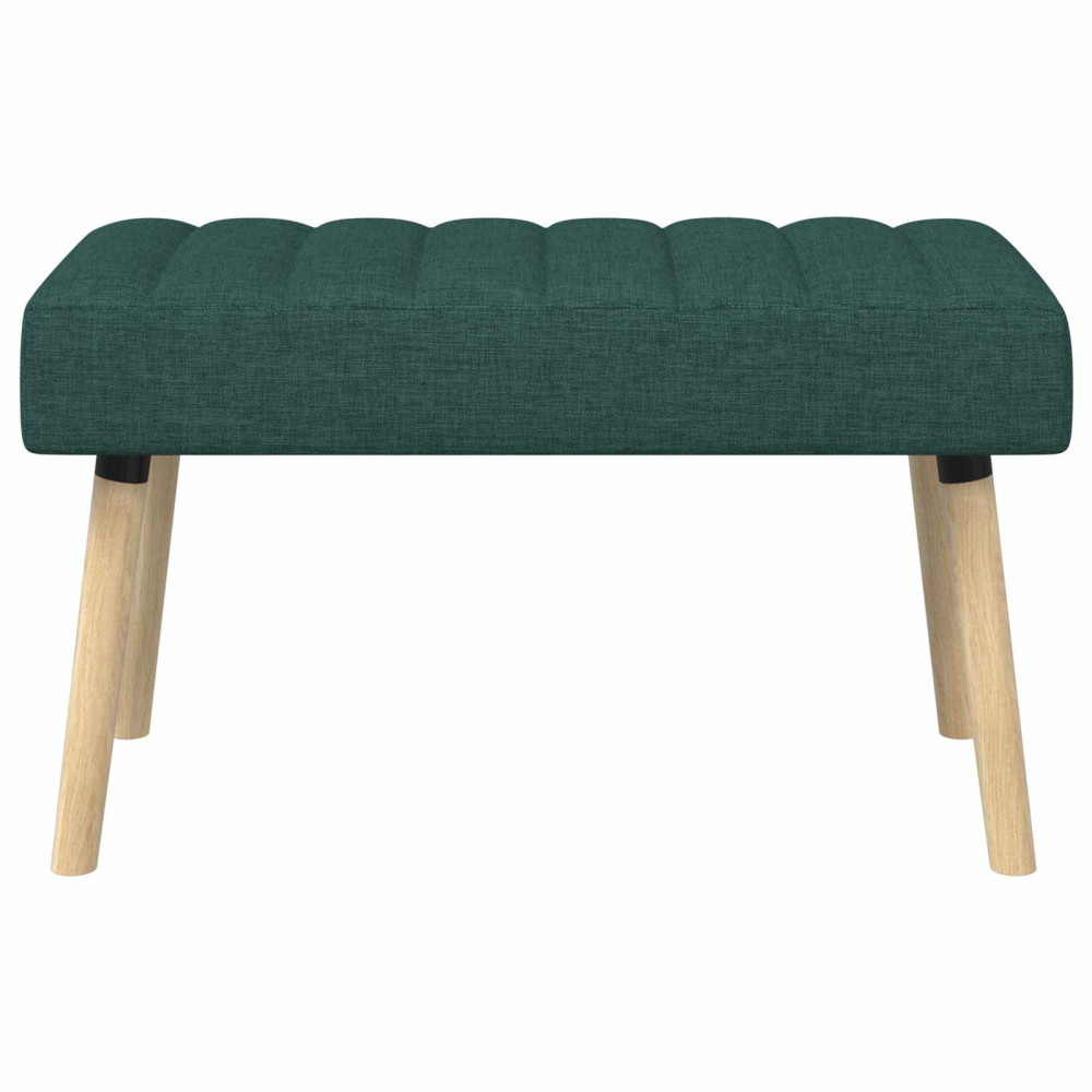 Produktbild för Kanalstoppad Bänk Mörkgrön 80 x 40 x 46 cm Tyg