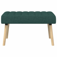 Produktbild för Kanalstoppad Bänk Mörkgrön 80 x 40 x 46 cm Tyg
