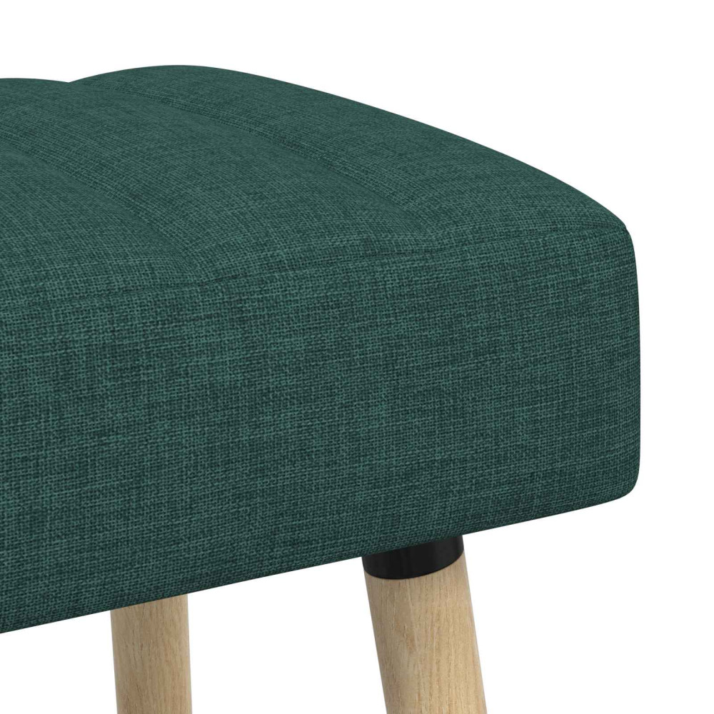 Produktbild för Kanalstoppad Bänk Mörkgrön 80 x 40 x 46 cm Tyg