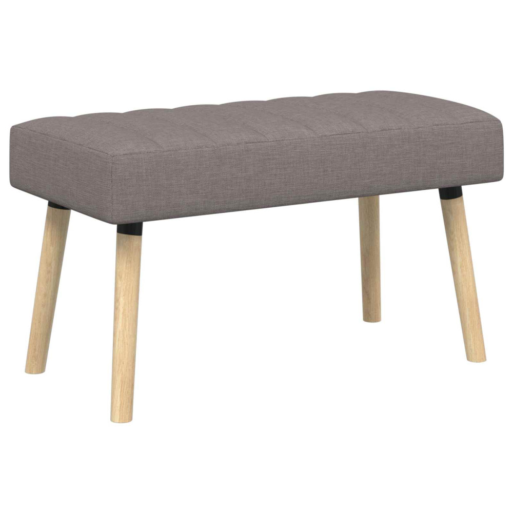 Produktbild för Kanalstoppad Bänk Taupe 80 x 40 x 46 cm Tyg