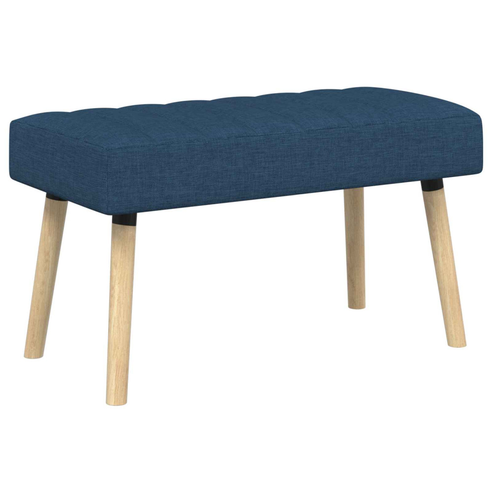 Produktbild för Kanalstoppad Bänk Blå 80 x 40 x 46 cm Tyg