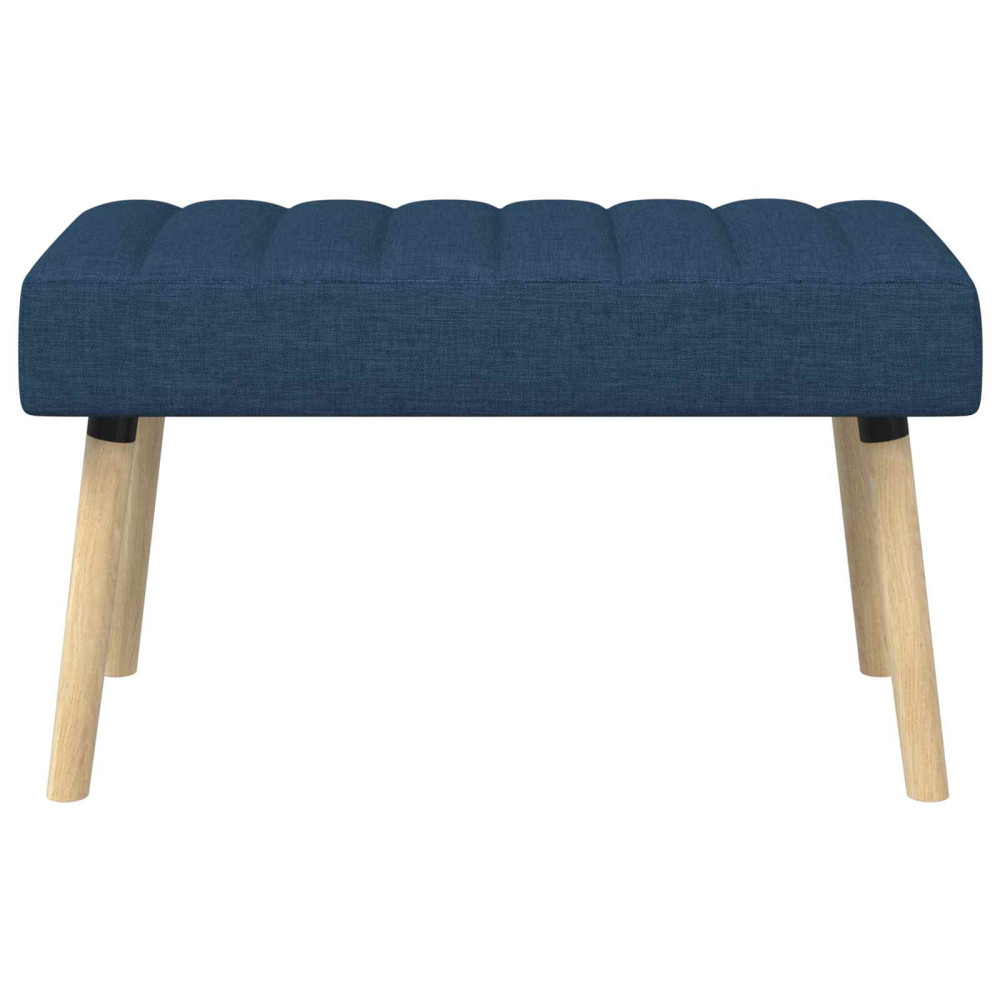 Produktbild för Kanalstoppad Bänk Blå 80 x 40 x 46 cm Tyg