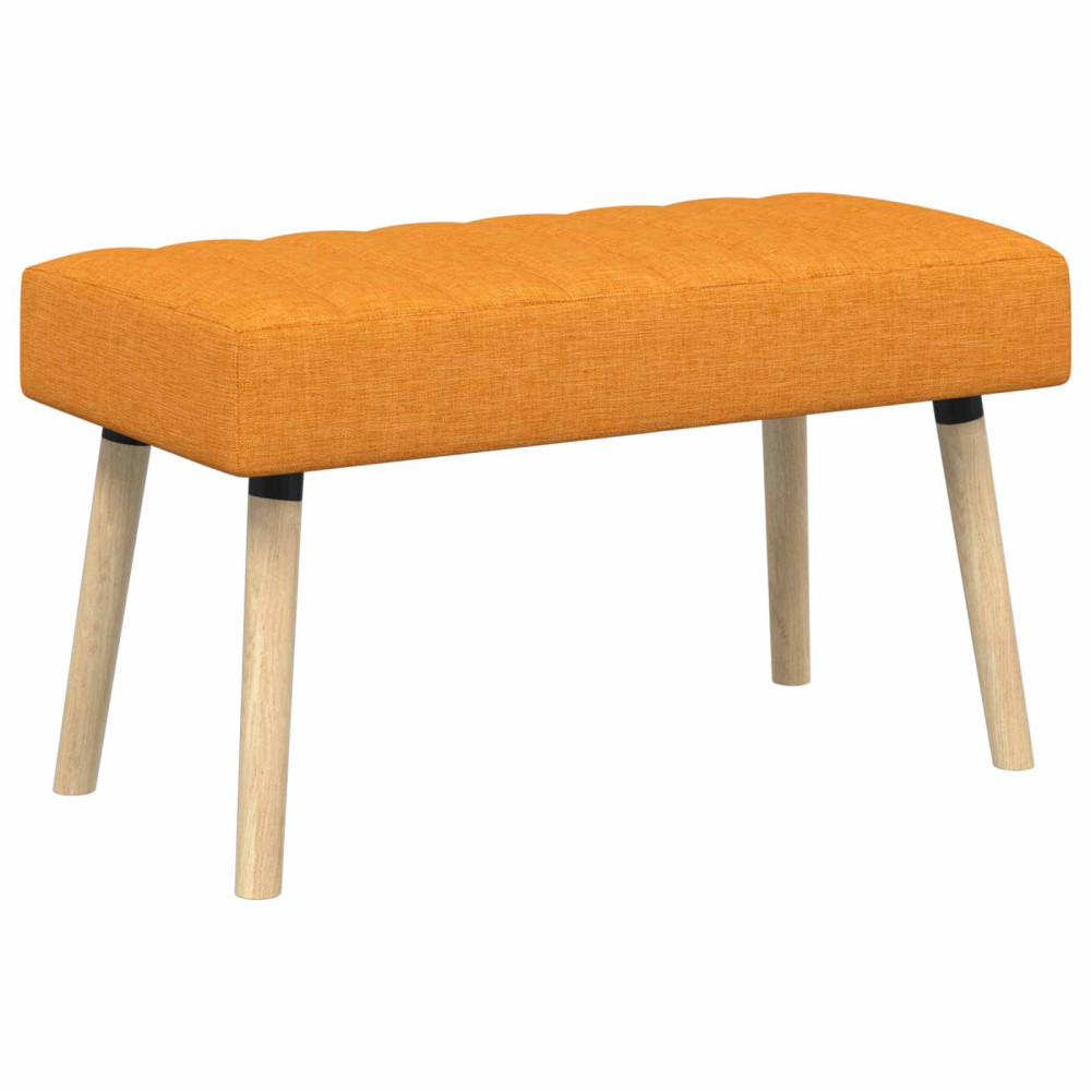 Produktbild för Kanalstoppad Bänk Mörkgul 80 x 40 x 46 cm Tyg