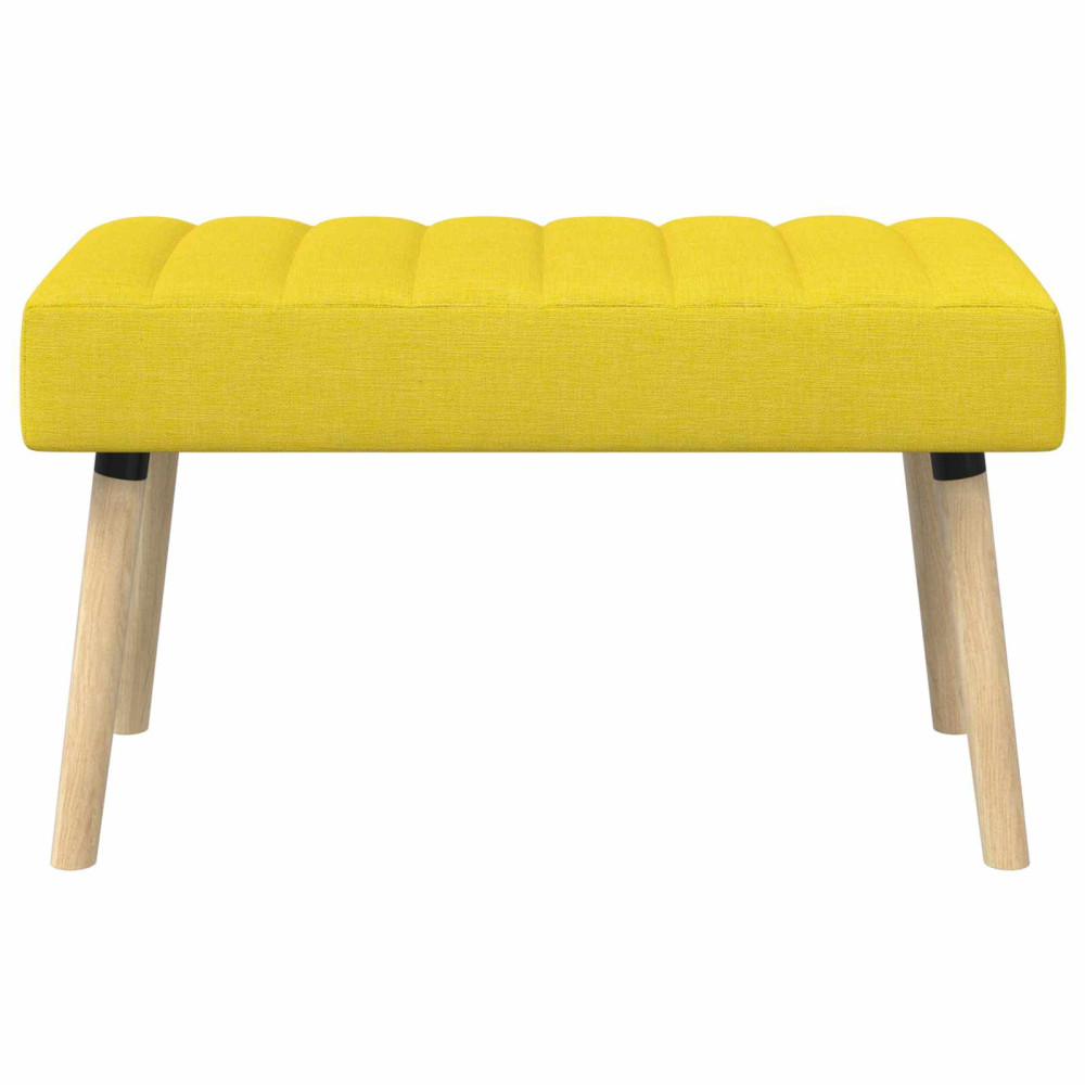 Produktbild för Kanalstoppad Bänk Ljusgul 80 x 40 x 46 cm Tyg