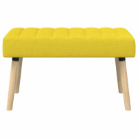 Produktbild för Kanalstoppad Bänk Ljusgul 80 x 40 x 46 cm Tyg