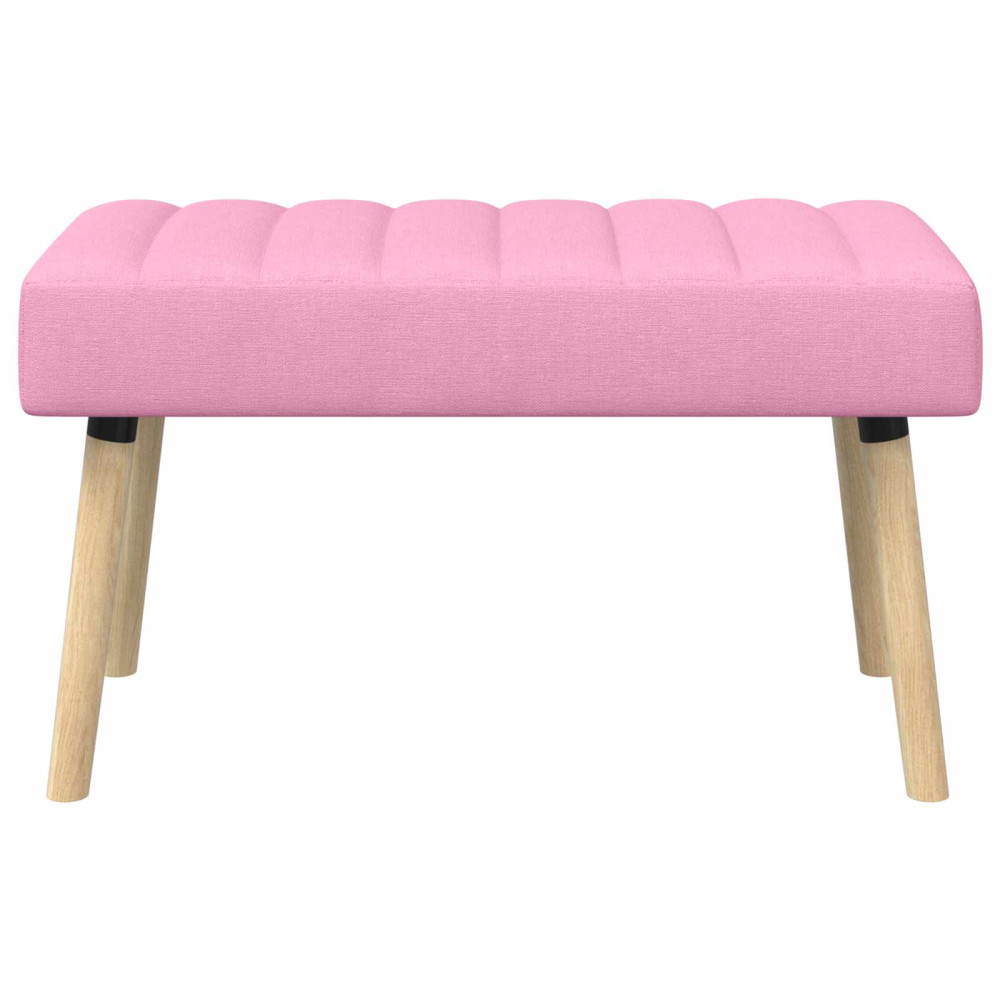 Produktbild för Kanalstoppad Bänk Rosa 80 x 40 x 46 cm Tyg