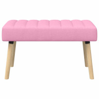 Produktbild för Kanalstoppad Bänk Rosa 80 x 40 x 46 cm Tyg
