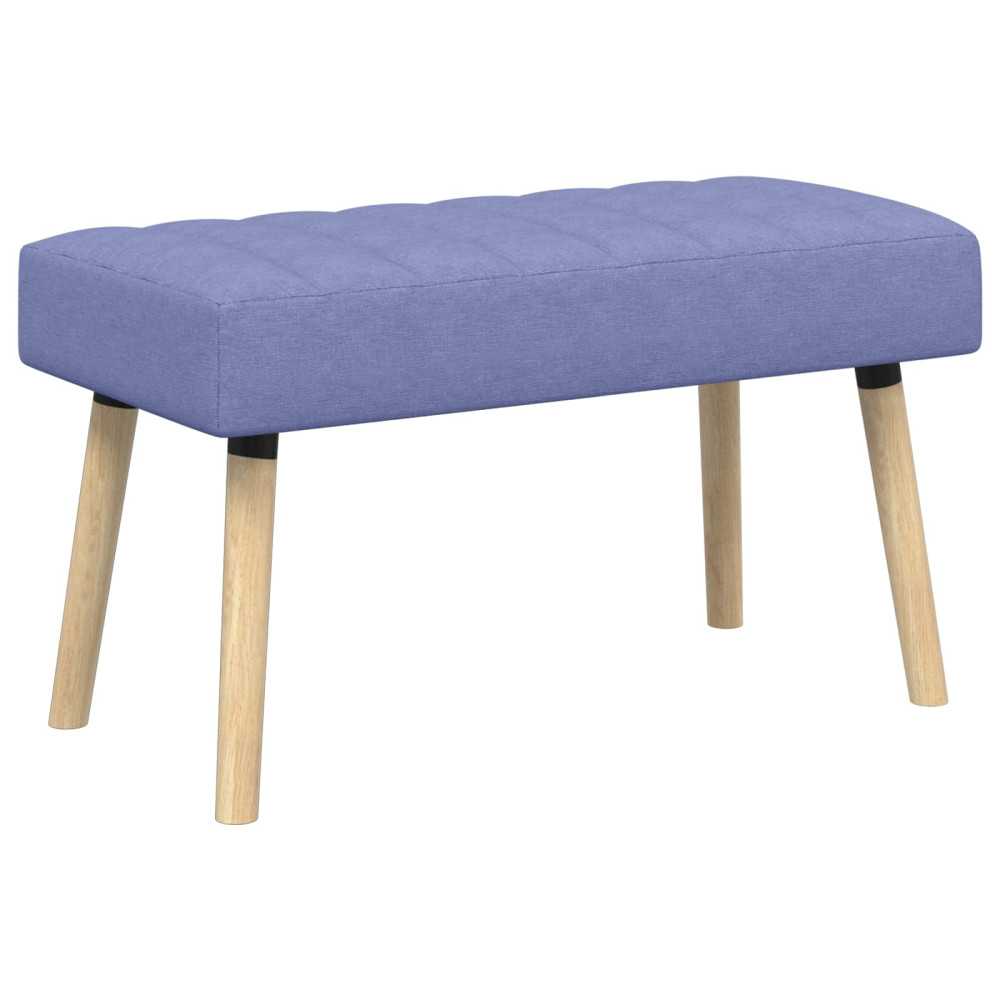 Produktbild för Kanalstoppad Bänk Jeansblå 80 x 40 x 46 cm Tyg