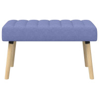 Produktbild för Kanalstoppad Bänk Jeansblå 80 x 40 x 46 cm Tyg