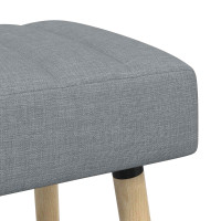 Produktbild för Kanalstoppad Bänk Ljusgrå 110 x 40 x 46 cm Tyg