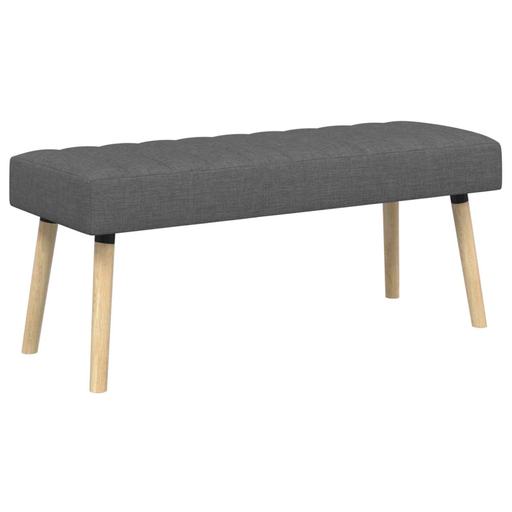 Produktbild för Kanalstoppad Bänk Mörkgrå 110 x 40 x 46 cm Tyg