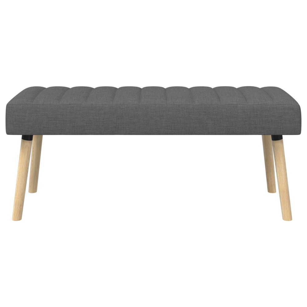 Produktbild för Kanalstoppad Bänk Mörkgrå 110 x 40 x 46 cm Tyg