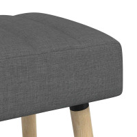 Produktbild för Kanalstoppad Bänk Mörkgrå 110 x 40 x 46 cm Tyg