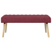 Produktbild för Kanalstoppad Bänk Vinröd 110 x 40 x 46 cm Tyg