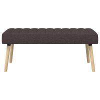 Produktbild för Kanalstoppad Bänk Mörkbrun 110 x 40 x 46 cm Tyg