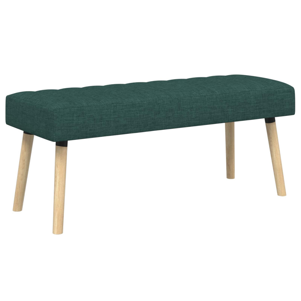 Produktbild för Kanalstoppad Bänk Mörkgrön 110 x 40 x 46 cm Tyg