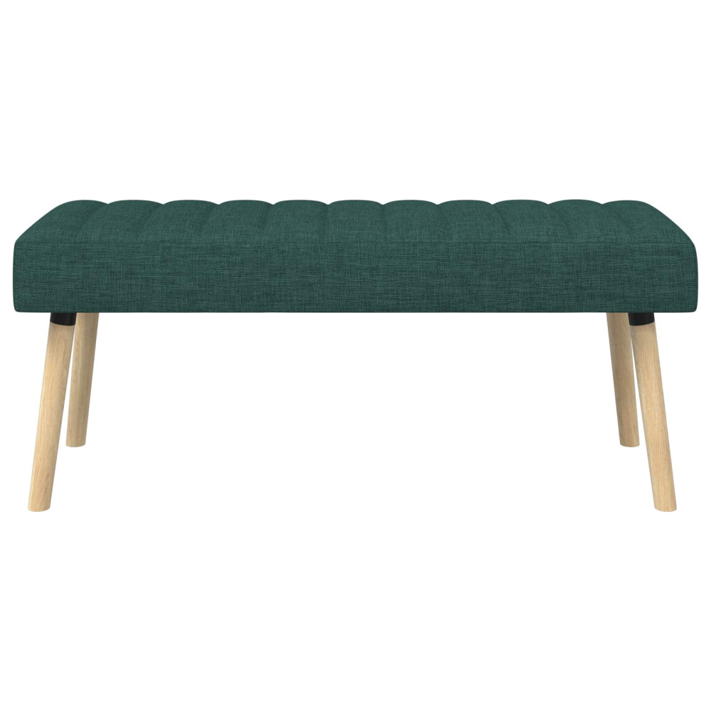 Produktbild för Kanalstoppad Bänk Mörkgrön 110 x 40 x 46 cm Tyg