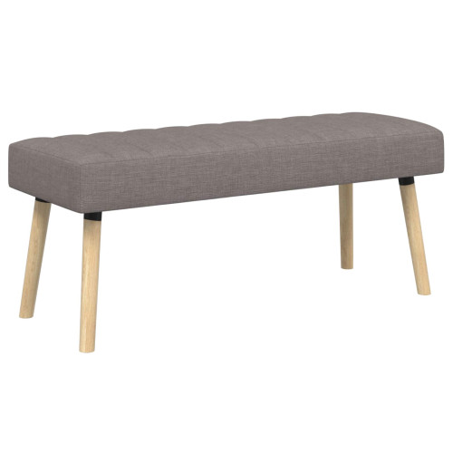 vidaXL Kanalstoppad Bänk Taupe 110 x 40 x 46 cm Tyg