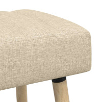 Produktbild för Kanalstoppad Bänk Gräddvit 110 x 40 x 46 cm Tyg