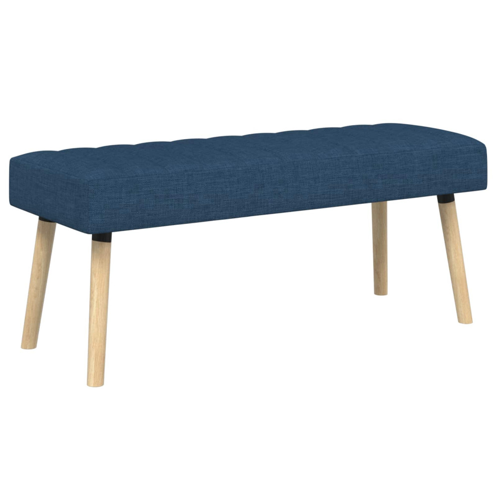 Produktbild för Kanalstoppad Bänk Blå 110 x 40 x 46 cm Tyg