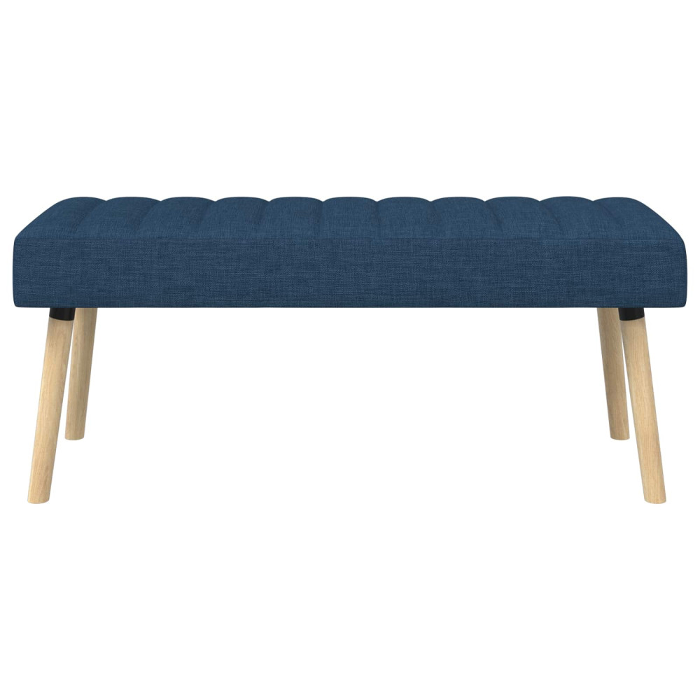 Produktbild för Kanalstoppad Bänk Blå 110 x 40 x 46 cm Tyg