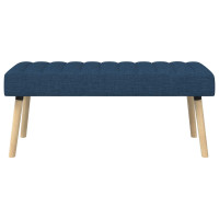 Produktbild för Kanalstoppad Bänk Blå 110 x 40 x 46 cm Tyg