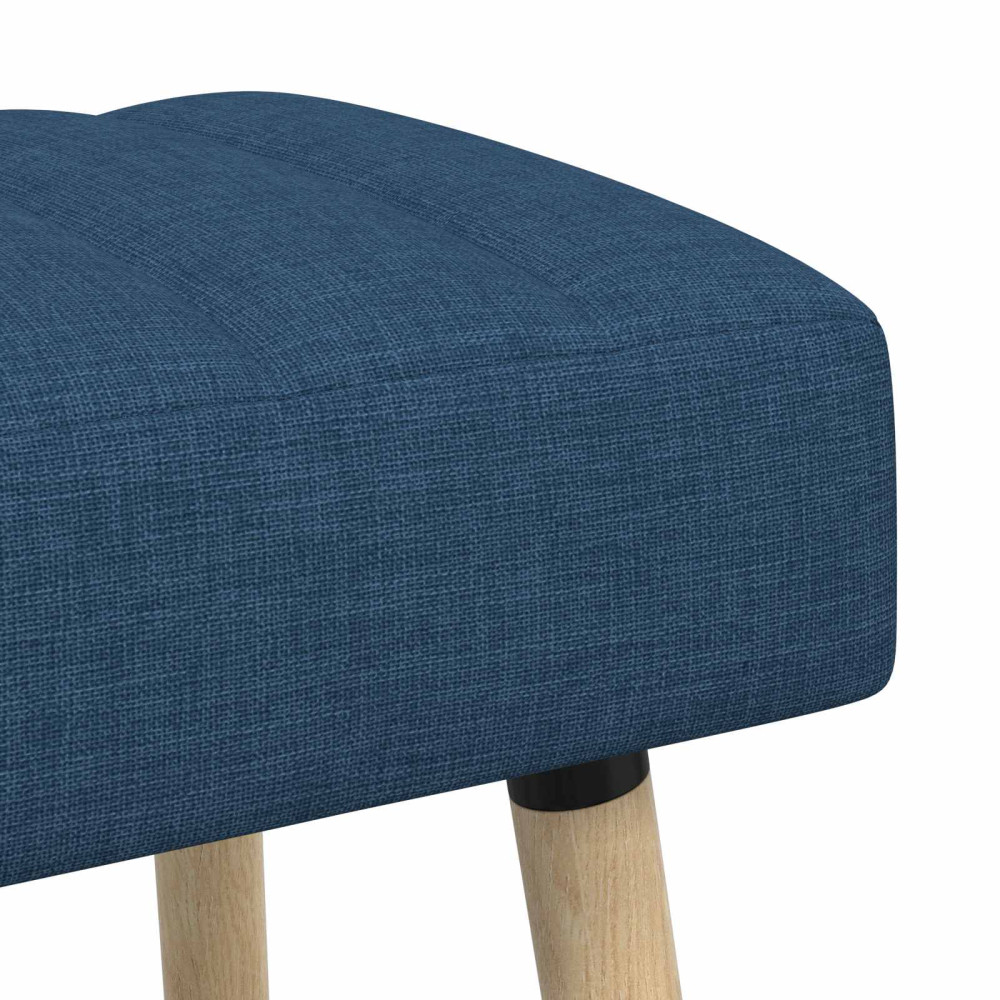 Produktbild för Kanalstoppad Bänk Blå 110 x 40 x 46 cm Tyg
