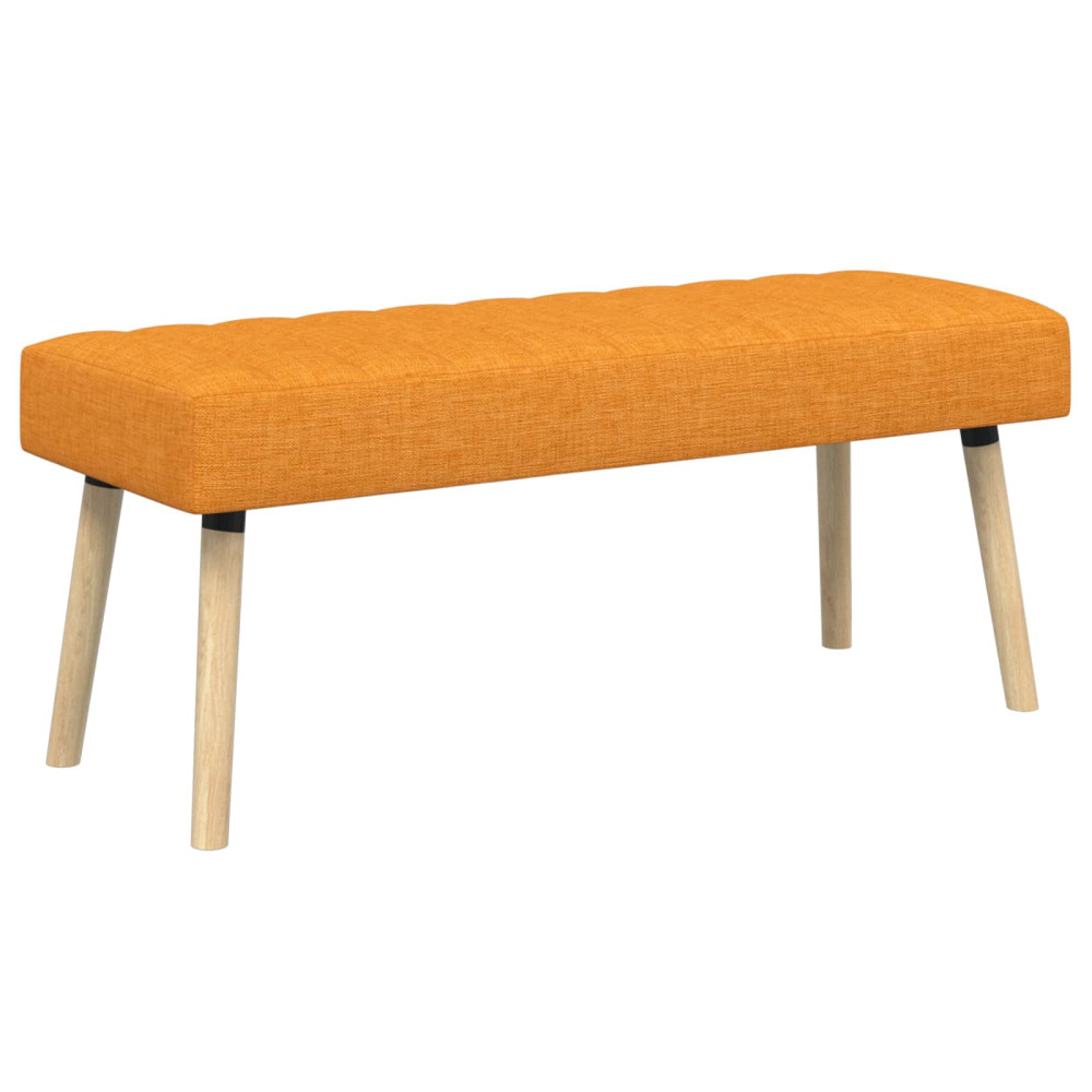 Produktbild för Kanalstoppad Bänk Mörkgul 110 x 40 x 46 cm Tyg