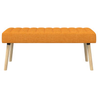 Produktbild för Kanalstoppad Bänk Mörkgul 110 x 40 x 46 cm Tyg