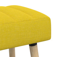 Produktbild för Kanalstoppad Bänk Ljusgul 110 x 40 x 46 cm Tyg