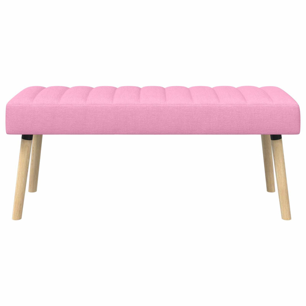 Produktbild för Kanalstoppad Bänk Rosa 110 x 40 x 46 cm Tyg