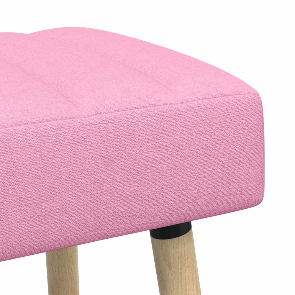Produktbild för Kanalstoppad Bänk Rosa 110 x 40 x 46 cm Tyg