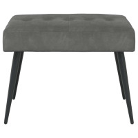 Produktbild för Bänk med knappar Mörkgrå 60 x 40 x 45 cm Sammet