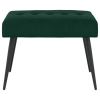 Produktbild för Bänk med knappar Mörkgrön 60 x 40 x 45 cm Sammet