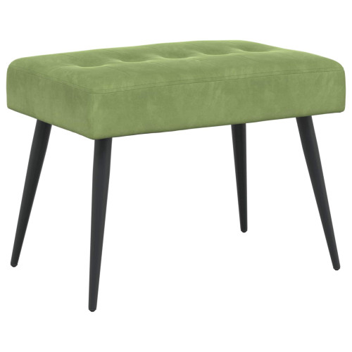 vidaXL Bänk med knappar Ljusgrön 60 x 40 x 45 cm Sammet