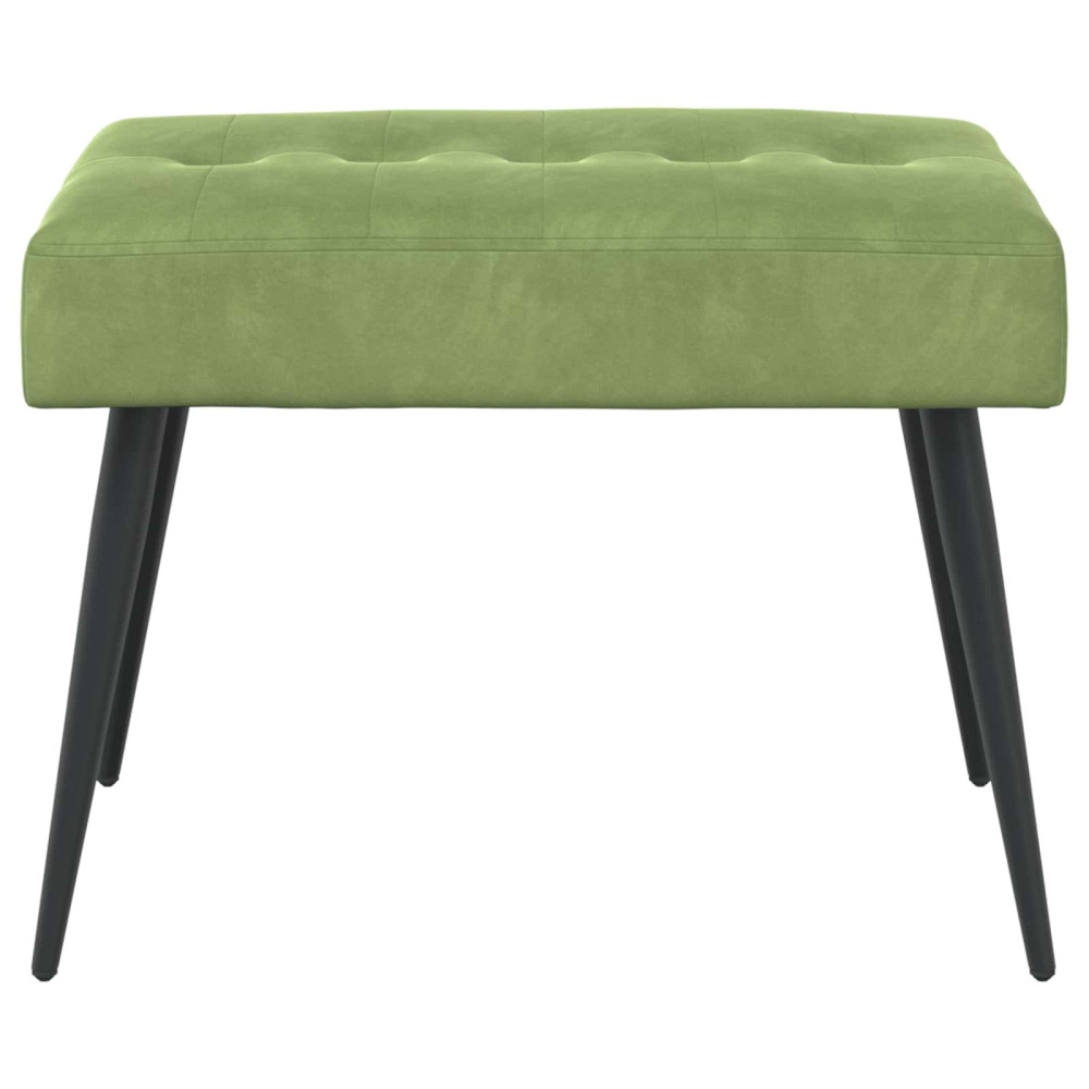 Produktbild för Bänk med knappar Ljusgrön 60 x 40 x 45 cm Sammet