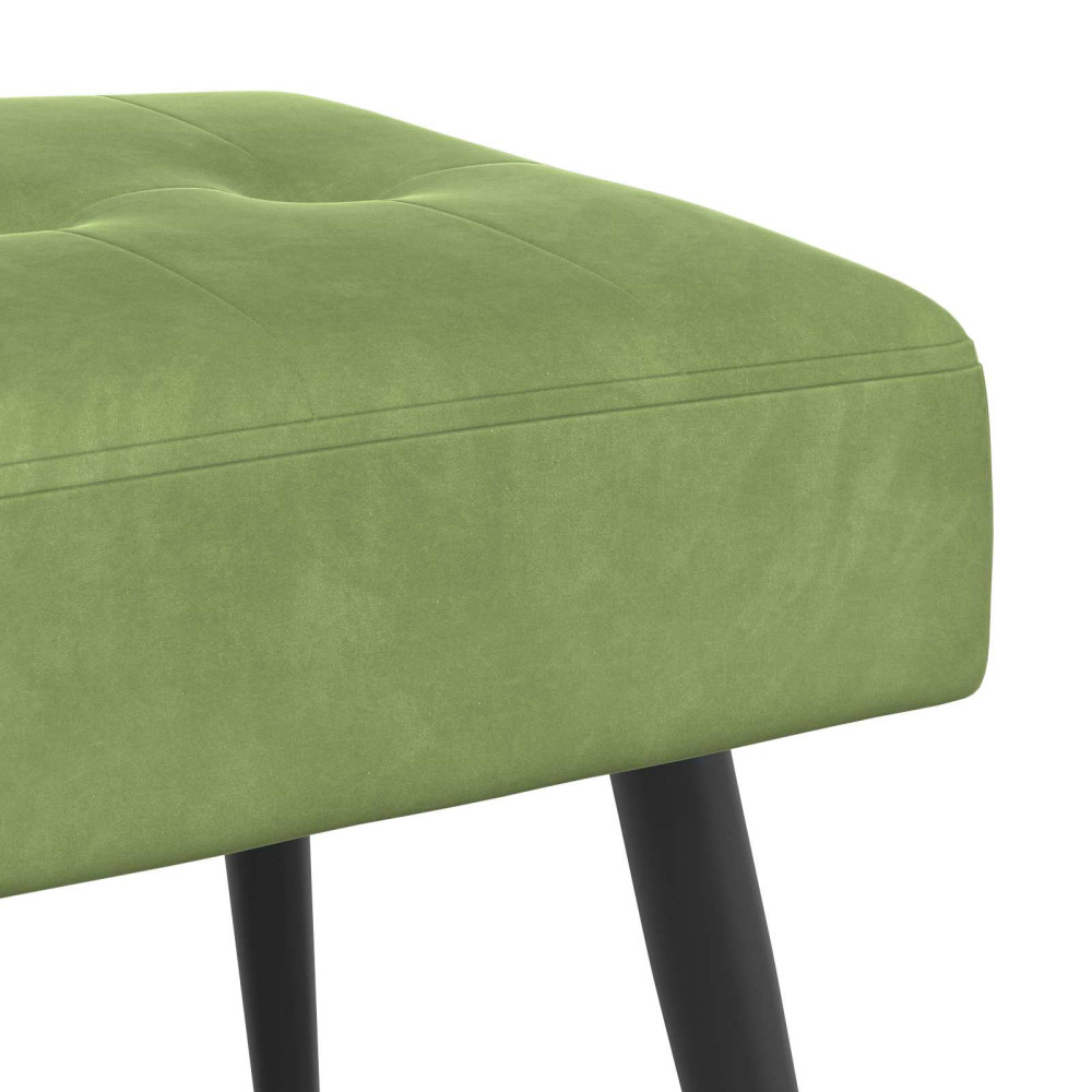 Produktbild för Bänk med knappar Ljusgrön 60 x 40 x 45 cm Sammet