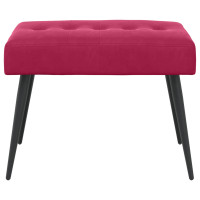 Produktbild för Bänk med knappar Vinröd 60 x 40 x 45 cm Sammet