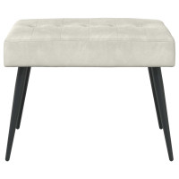 Produktbild för Bänk med knappar Gräddvit 60 x 40 x 45 cm Sammet