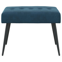 Produktbild för Bänk med knappar Blå 60 x 40 x 45 cm Sammet