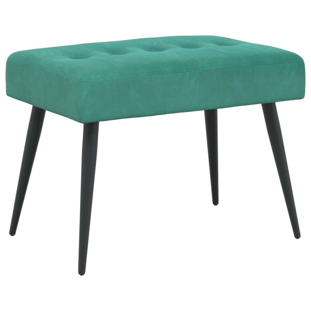 Produktbild för Bänk med knappar Turkos 60 x 40 x 45 cm Sammet