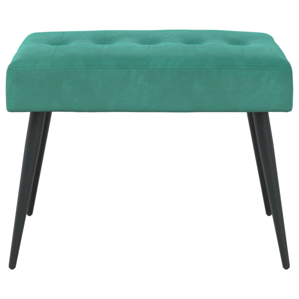 Produktbild för Bänk med knappar Turkos 60 x 40 x 45 cm Sammet