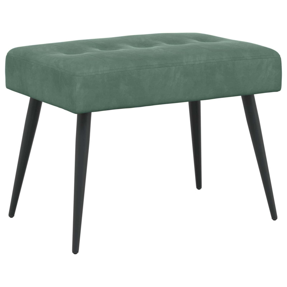 Produktbild för Bänk med knappar Havgrön 60 x 40 x 45 cm Sammet