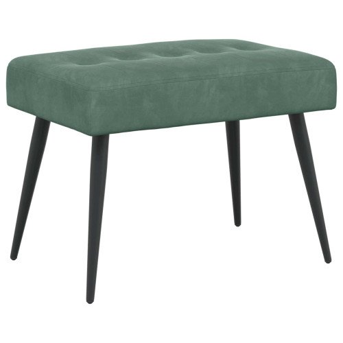 vidaXL Bänk med knappar Havgrön 60 x 40 x 45 cm Sammet