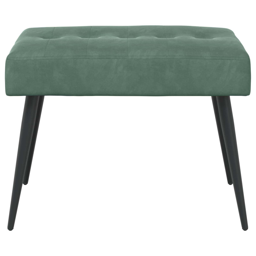 Produktbild för Bänk med knappar Havgrön 60 x 40 x 45 cm Sammet