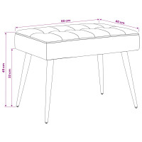 Produktbild för Bänk med knappar Havgrön 60 x 40 x 45 cm Sammet