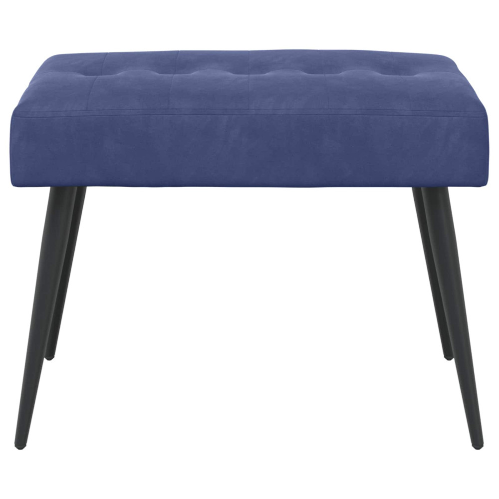 Produktbild för Bänk med knappar Polisblå 60 x 40 x 45 cm Sammet